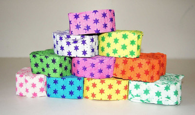 

Shop Online Crepe Ribbon Paper Streamer Roll (Pack of 12) / Star Steamer/ Crepe paper (Multi)