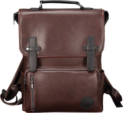

FemNmas Vintage Business Leather Laptop 20 L Backpack(Tan)