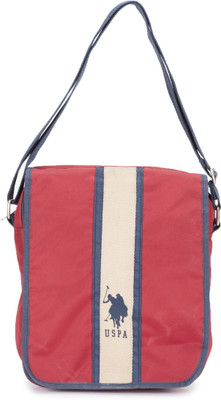 

U.S. Polo Assn USAX0093 Waterproof Messenger Bag(Red, 7 L)