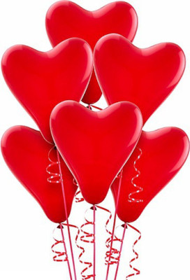 

Pixelfox Solid Red Heart Shaped Balloon(Red, Pack of 50)