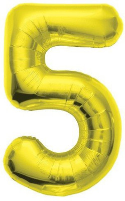 

Shop Online Solid 14" Number "5" Gold Super Shape Foil Balloon Balloon(Gold, Pack of 1)