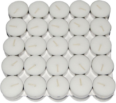 

ShopAis Wax Tealight Candles Pack Of 50 Candle(Silver, Pack of 50)