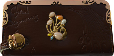 

Glitters Online Casual Brown Clutch