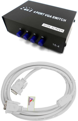 

Redeemer 4 Port VGA Input Output Switch + 1.5 meter vga cable Combo Set