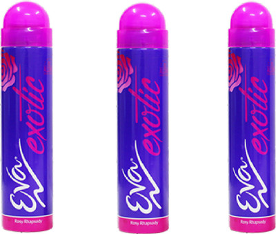 

EVA Rosy Rhapsdy set of 3 Deodorant Spray - For Women(150 ml, Pack of 3)