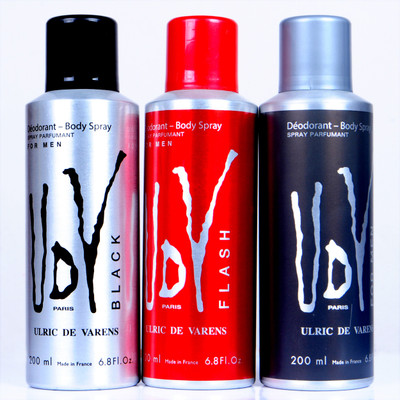 udv black,flash,for men Deodorant Spray - For Men(200 ml, Pack of 3)