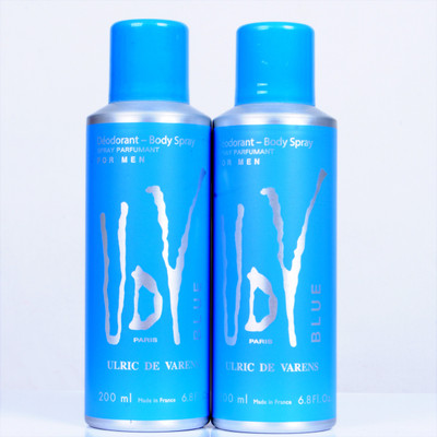 

udv blue Deodorant Spray - For Men(200 ml, Pack of 2)