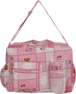 

kidiCat Printed Baby Diaper Storage Bag / Mother Bag(Pink)