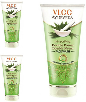 

VLCC Ayurveda Skin Purifying Double Power Double Neem (Pack 3) (50*3=150ml) Face Wash(50 ml)