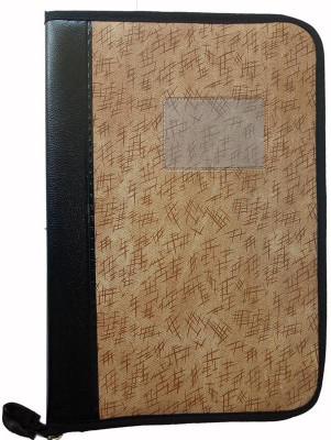 

Indcrown Synthetic Leather File Folder Document A4(Set Of 1, Black, Beige)