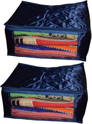

Aadhya designer satin large saree cover pack of 2(Blue)