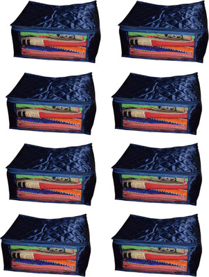 

Aadhya 0 satin large saree cover pack of 8(Blue)
