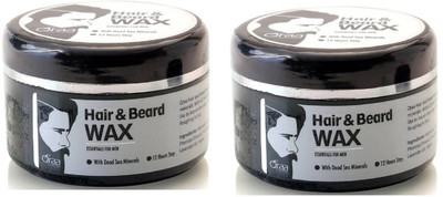

QRAA Hair & Beard WAX - 100gm (Pack of 2) Hair Styler