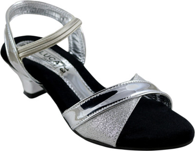 

Luca Fashion Girls Sling Back Heels(Silver