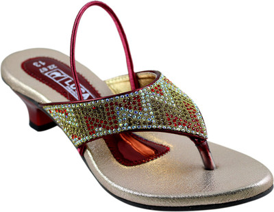 

Luca Fashion Girls Sling Back Heels(Maroon