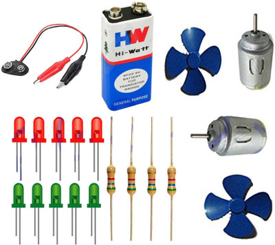 

PGSA2Z Electronics 20 Items Loose Parts Materials Science Project Kit(Multicolor)