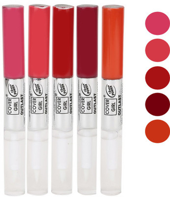 

Cover Girl Pink,Pinkish Red,Red,Maroon,Peaches Orange Non-Transfer Lip Color(3.5 ml, Pink.Pinkish Red.Red.Maroon.Peaches Orange)