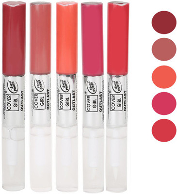 

Cover Girl Pinkish Mazanta,Nude Brown,Neon Orange,Pink,Pinkish Red Long Stay Lip gloss(3.5 ml, Pinkish Mazanta.Nude Brown.Neon Orange.Pink.Pinkish Red)