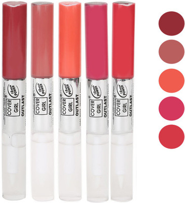 

Cover Girl Pinkish Mazanta,Purplish Pink,Nude Brown,Orange,Pink Long Stay Lip gloss(3.5 ml, Pinkish Mazanta.Purplish Pink.Nude Brown.Orange.Pink)