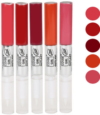

Cover Girl Neon Red,Red,Maroon,Peaches Orange,Voilet Purple Long Stay Lip gloss(3.5 ml, Neon Red.Red.Maroon.Peaches Orange.Voilet Purple)