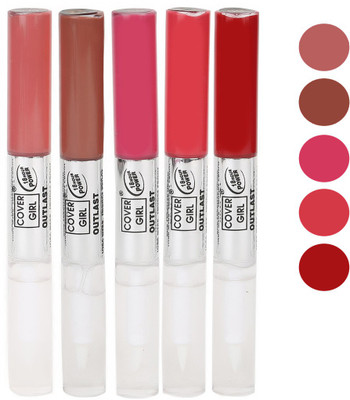 

Cover Girl Nude Brown,Peaches Brown,Pink,Neon Red,Red Long Stay Lip gloss(3.5 ml, Nude Brown.Peaches Brown.Pink.Neon Red.Red)