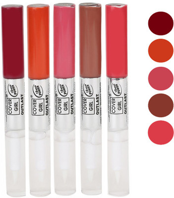 

Cover Girl Maroon,Pinkish Purple,Peaches Brown,Neon Orange,Pinkish Red Non-Transfer Lip Color(3.5 ml, Maroon.Pinkish Purple.Peaches Brown.Neon Orange.Pinkish Red)