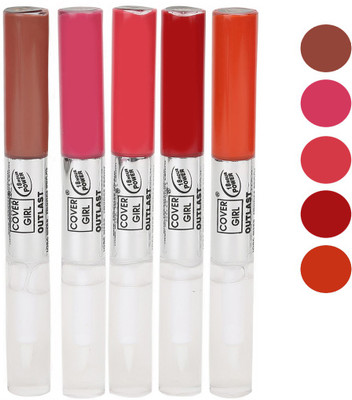 

Cover Girl Peaches Brown,Pink,Pinkish Red,Red,Peaches Orange Long Stay Lip gloss(3.5 ml, Peaches Brown.Pink.Pinkish Red.Red.Peaches Orange)