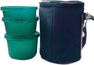 

PNP PNP003 3 Containers Lunch Box(1100 ml), Green