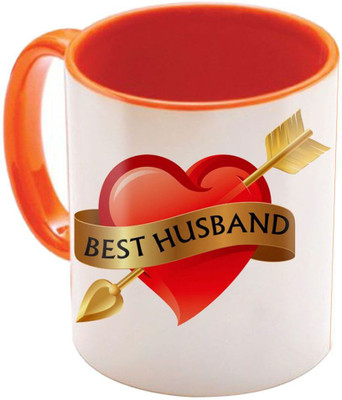 

VAMSUM BEST HUSBAND Ceramic Mug(350 ml), Multicolor