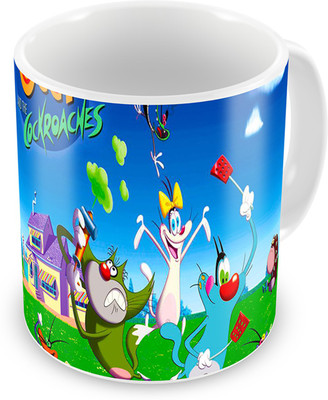 

Mukesh Handicrafts MHMG0109 Ceramic Mug(325 ml), Multicolor