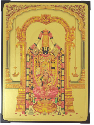 

R S Exports Lord Balaji And Lakshmi Photo Frame ( 30.5 cm x 22.5 cm x 1 cm ) / Wall Hangings for Home Decor and Wall Decor / Photo Frames For Posters and Thanksgiving Wall Decorations / venkateswara perumal lakshmi laxmi asta ashta kuber kubera Art work f