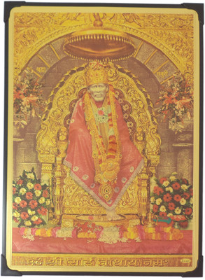 

R S Exports Lord Shirdi Sai baba Photo Frame ( 30.5 cm x 22.5 cm x 1 cm ) / Wall Hangings for Home Decor and Wall Decor / Photo Frames For Posters and Thanksgiving Wall Decorations / saibaba sirdi shirdi shridi sai baba Art work for Paintings and Wall Sti