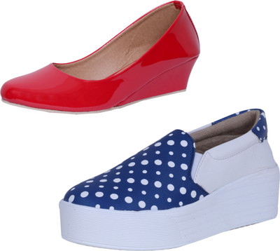 

IndiWeaves Sneakers For Women(Red, White, Blue