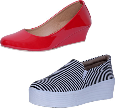 

IndiWeaves Sneakers For Women(Red, White, Black