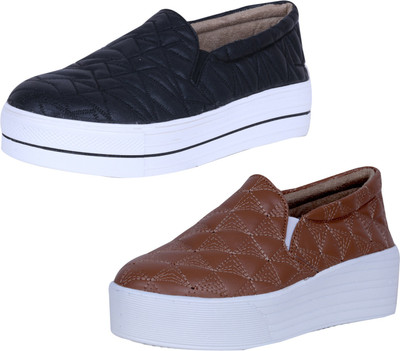 

IndiWeaves Sneakers For Women(Black, Brown