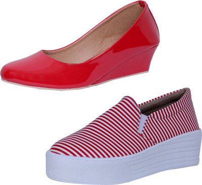 

IndiWeaves Sneakers For Women(Red, White, Red