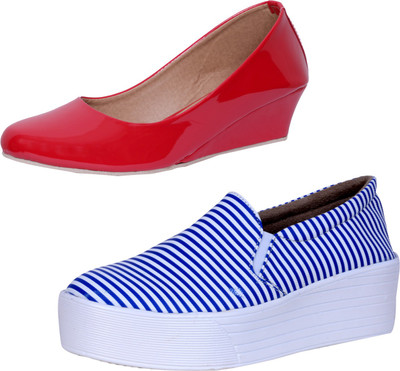 

IndiWeaves Sneakers For Women(Red, White, Blue