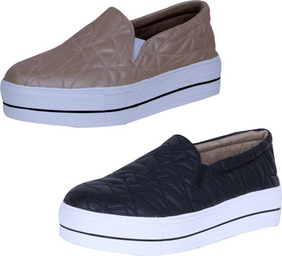 

IndiWeaves Sneakers For Women(Beige, Black