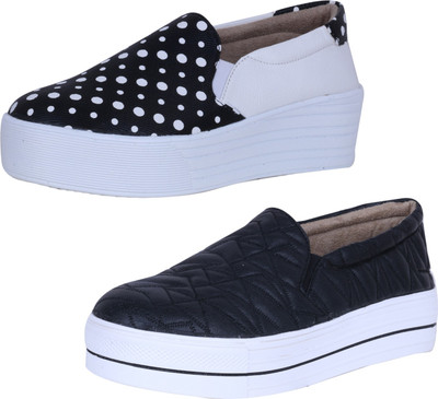 

IndiWeaves Sneakers For Women(White, Black, Black