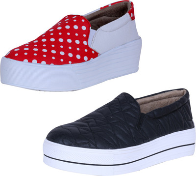 

IndiWeaves Casuals For Women(White, Red, Black