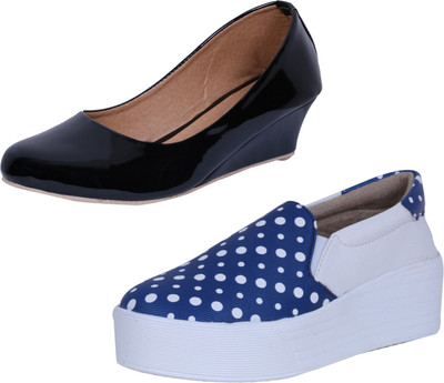 

IndiWeaves Sneakers For Women(Black, White, Blue