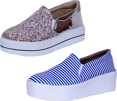 

IndiWeaves Sneakers For Women(Multicolor, White, Blue