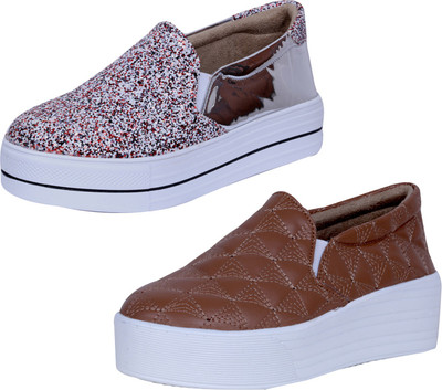 

IndiWeaves Sneakers For Women(Multicolor, Brown