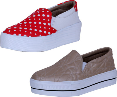 

IndiWeaves Casuals For Women(White, Red, Beige