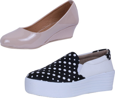 

IndiWeaves Sneakers For Women(White, White, Black