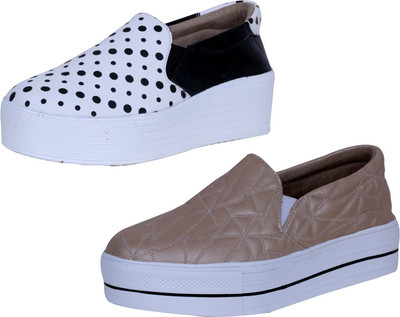 

IndiWeaves Sneakers For Women(White, Beige