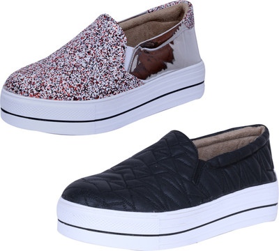 

IndiWeaves Sneakers For Women(Multicolor, Black