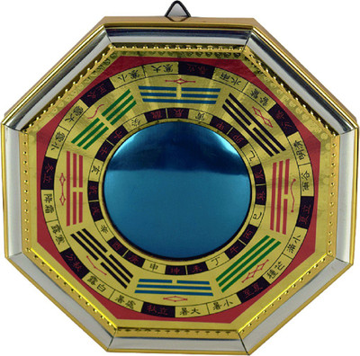 

Numeroastro (Regd) Feng Shui Bagua/Pakua Mirror Decorative Showpiece - 15 cm(Gold Finish, Multicolor)