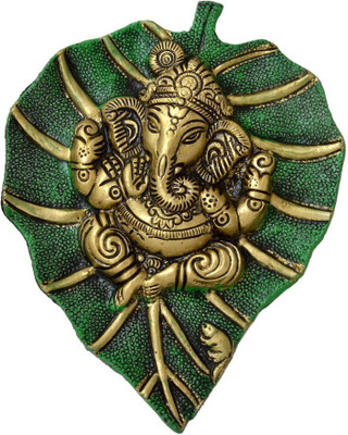 62% OFF on Traditional Rajasthan Auspicious Ganesha Wall Hanging Decorative Showpiece - 20 cm(Aluminium, Green, Gold) 62% OFF on Traditional Rajasthan Auspicious Ganesha Wall Hanging Decorative Showpiece - 20 cm(Aluminium, Green, Gold)