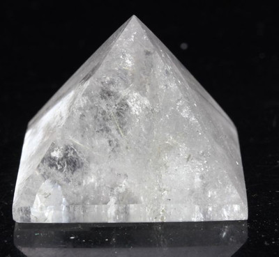 AIR99 Clear Quartz Crystal Pyramid 50 GRAMS Decorative Showpiece  -  2.5 cm(Crystal, White)